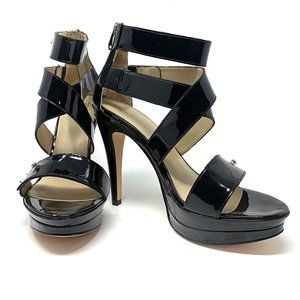 Joan and David Ronella Black Leather Strappy
